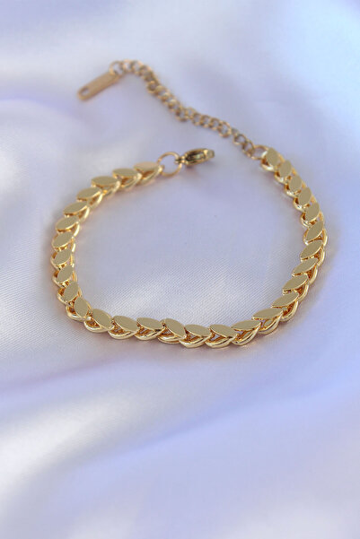 ANGELSS JEWELLERY 316L الصلب الشعير لون الذهب سوار المرأة