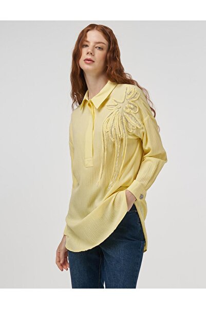 KYR Tunica din viscoza cu buzunar pentru acoperire galben