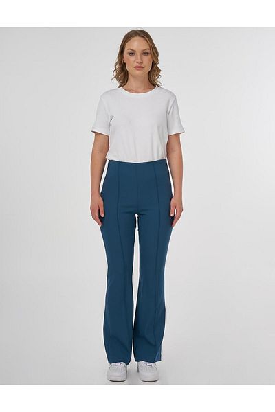 Kayra Çimalı Flare Fit Trousers Petrol