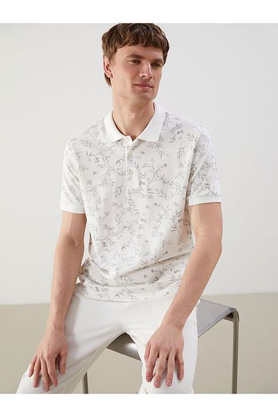 LC Waikiki LCWAIKIKI Classic Polo Collar Short Sleeve Patterned Men's T-Shirt