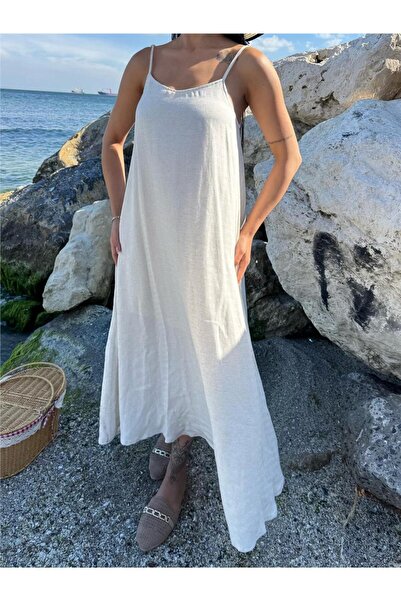 WeShaya Midi Light Dress with Stone Strap