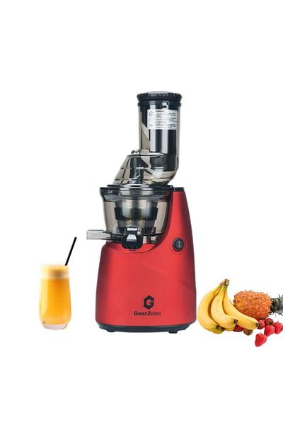GearZone Slow Masticating Juicer, Cold Press Juicer Machines-Red Color