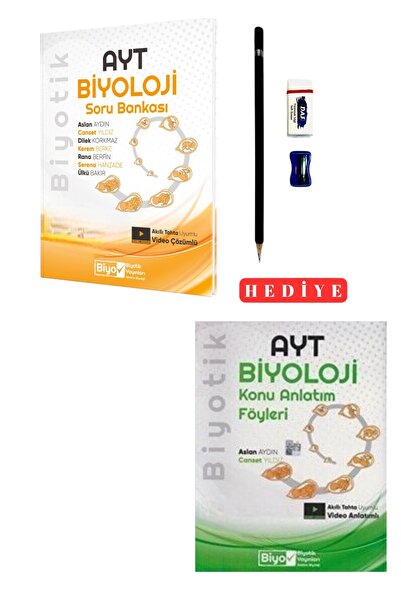 Biyotik Yayınları AYT Biyoloji Soru Bankası-Konu Anlatım Föyleri 2 Kitap Set(...