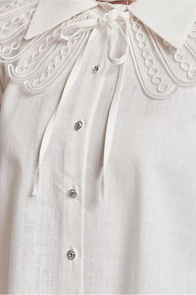 TRENDTESETTÜR Women's Ecru Cotton Shirt Tunic t 4122