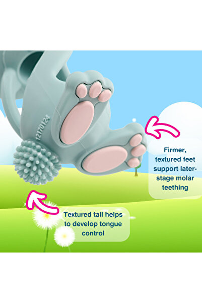 Brush-Baby Bobbie Bunny Teether 3D Cappuccino 0-3 Years