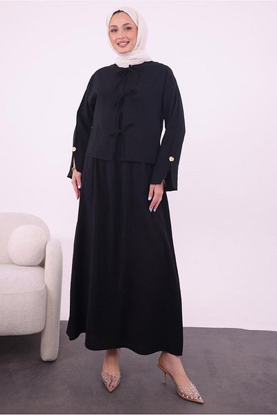 TRENDTESETTÜR Women's Black Jacket and Dress Suit t 9194