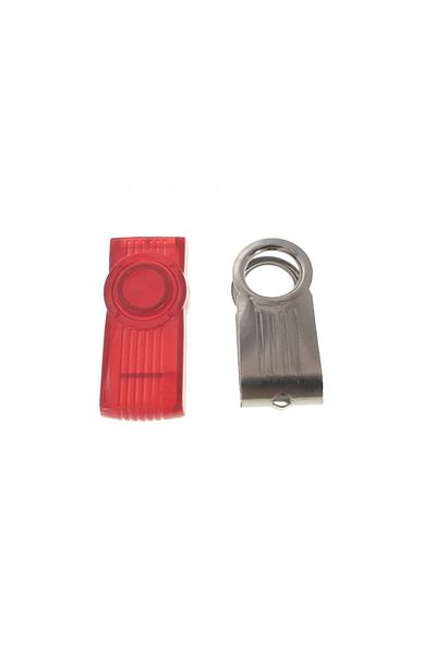 OEM Usb-15r Case, For Usb Memory, Rotating Type, Plastic And Metal, Red And Silver