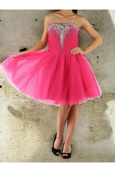 Om Rochie party Princess fuxia