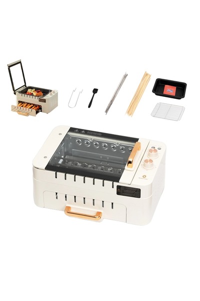 GearZone شواية كهربائية دوارة متعددة الوظائف، آلة تحميص كهربائية، دوارة أوتوماتيكية