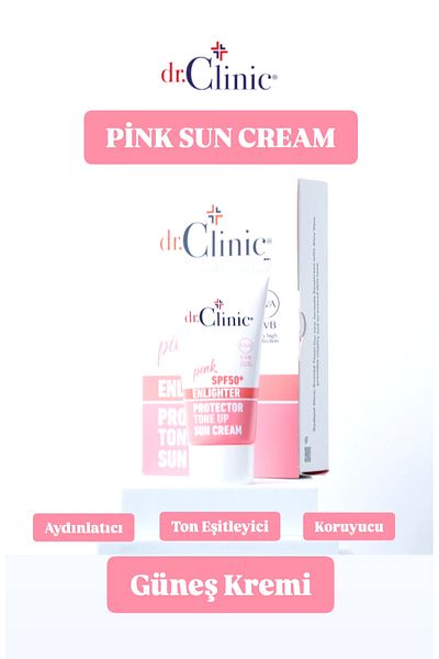 Dr. Clinic Pink Sun Cream Spf50 + Enlighter, Protector, Tone Up, Sun Cream 50 ml