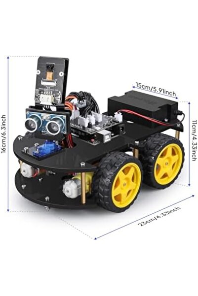 ELEGOO UNO R3 Project Smart Robot Car Kit V4 with UNO R3, Line Tracking Module, Ultrasonic Sensor, I