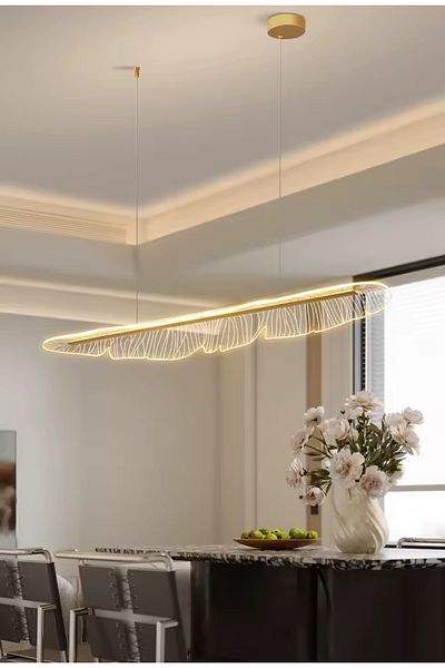 KARAZ Feather-shaped acrylic chandelier