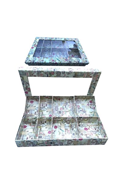 Yenigeldi 1 Piece (8 Compartments) Paris Transparent Box Organizer Multi-Purpose Accessory Box