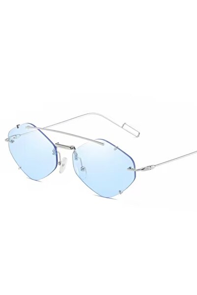 REDz Accessories Unisex Sunglasses, Minimalist Fashion Style, Metal Frame, UV400 Protection, Blue