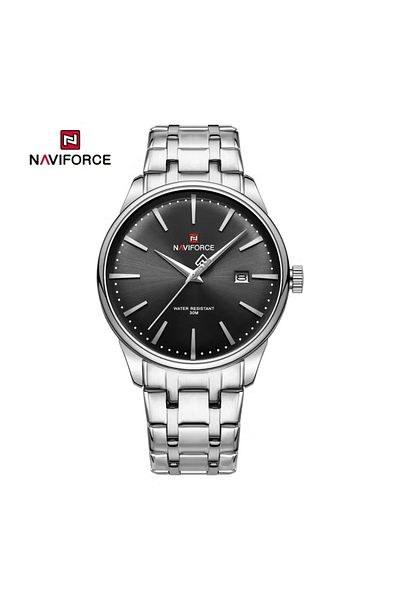 Naviforce Men's Analog Watch – Classic Stainless Steel Design, 30M Water Resistant, Date Display