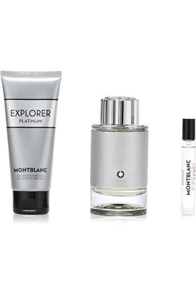 Montblanc Explorer Platinum Gift Set for Men – 3 Pc