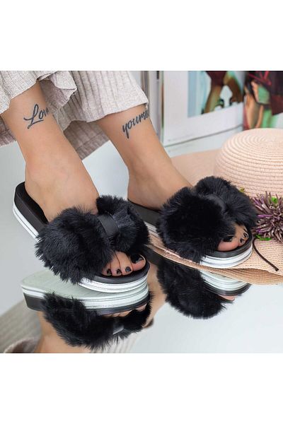 mei Women's Slippers WS213 Black (L60) Mei