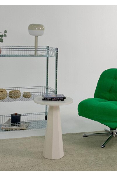 kuppdesign Lilyum Lake Mantar Sehpa 52 cm Krem