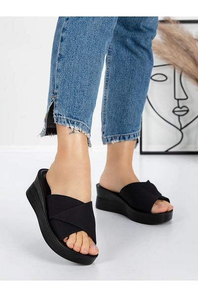 mei Women's Platform Slippers 5XJ58 Black | Mei