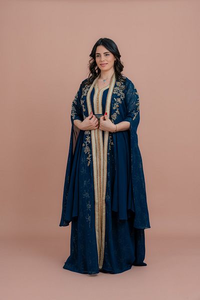 IKKXA Belted Elegant 2-Piece Kaftan