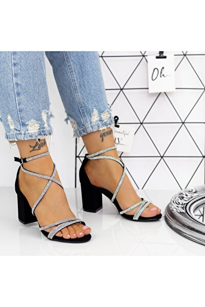 mei Γυναικεία Σανδάλια με Χοντρά Τακούνια 2XKK55 Μαύρα Mei