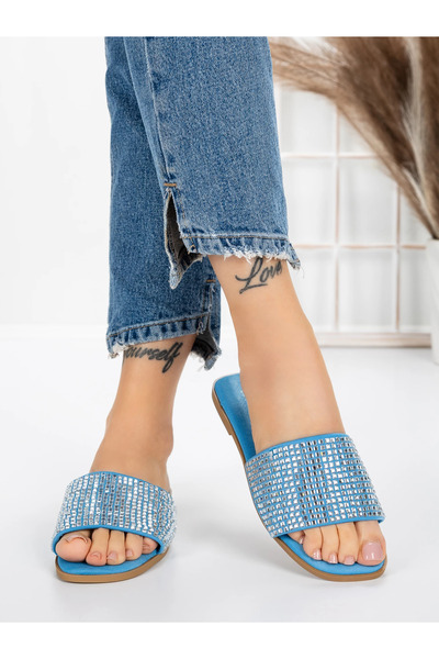 mei Papuci Dama cu Talpa Joasa 3AQ18 Albastru | Mei