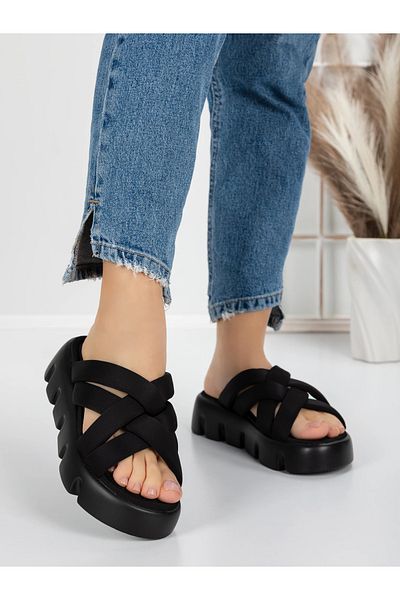 mei Women's Slippers 2HXS3 Black Mei