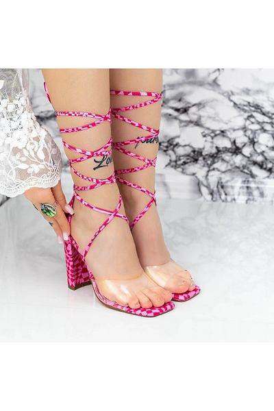 mei Women's Sandals with Thick Heels 2KV75 Rose Gold Mei