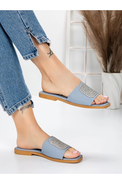 mei Papuci Dama cu Talpa Joasa 3AW308 Albastru | Mei