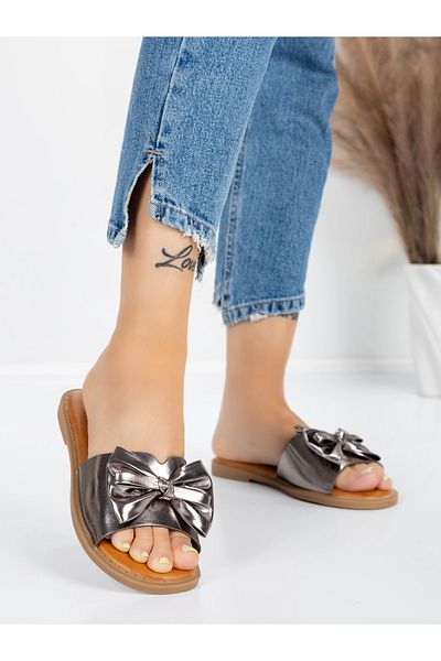 mei Women's Slippers with Low Sole 5PT9 Guncolor | Mei