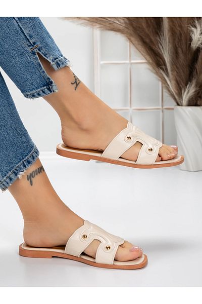 mei Women's Slippers with Low Sole 3AW307 Beige | Mei