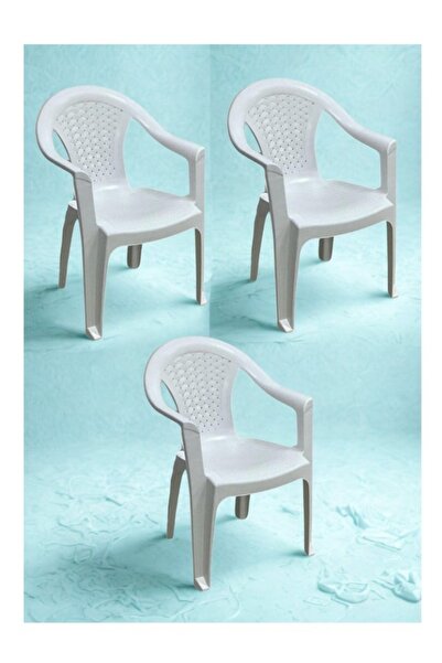 smart home طقم كراسي طعام يتكون من 3 كراسي ، كرسي مفرد بلاستك قوي متعدد الإستخدامات