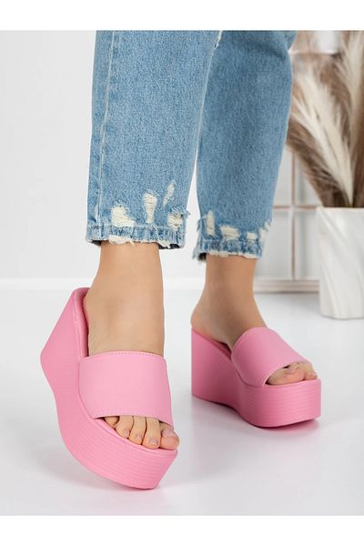 mei Women's Platform Slippers 5WL6 Pink | Mei