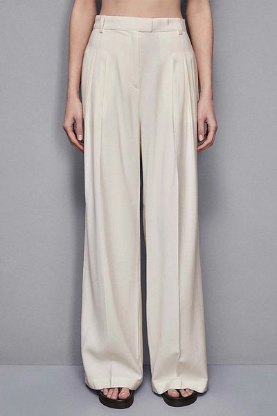 Patrizia Pepe WIDE PANTS WITH SIDE POCKETS - PATRIZIA PEPE - 44, WHITE