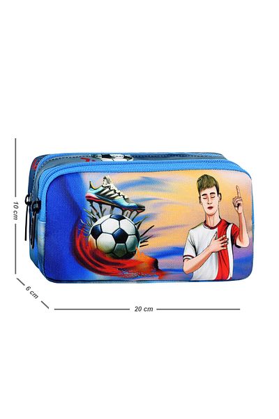 Waddell Trusa pentru creion cu 2 buzunare cu tematică fotbal Arda Güler, suport pentru stilou
