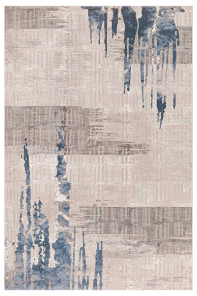 LİNOS HOME Lynosse Mavi Halı Yumuşak Oturma Odası Salon Çocuk Odası Mutfak Halısı P119A