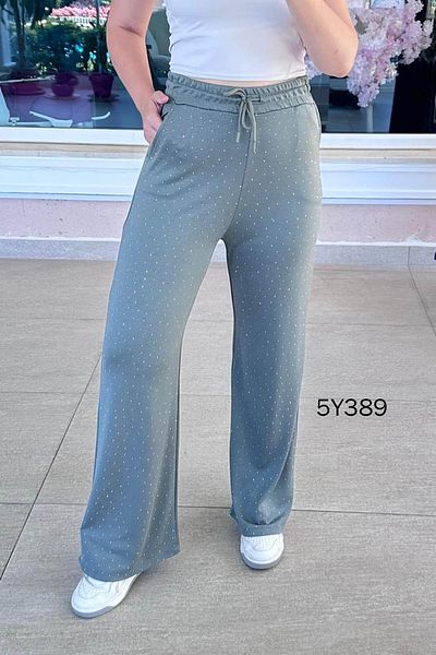 İnce Topuk Stoned Modal Fabric Sweatpants 5Y389