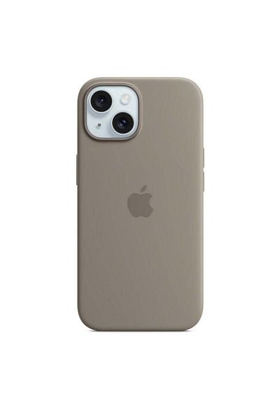 Apple Silicone Case with MagSafe for iPhone 15, Clay