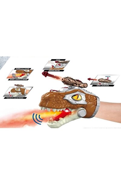 rexa لعبة الدمية اليدوية الكهربائية الإبداعية على شكل ديناصور وسمكة قرش - متع...