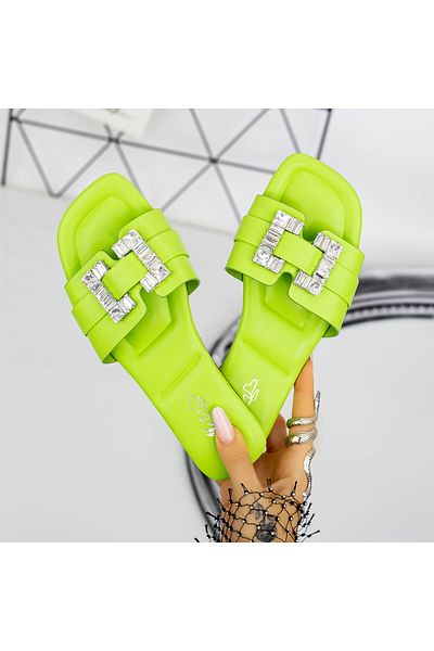 mei Women's Slippers 562-1 Millet Green