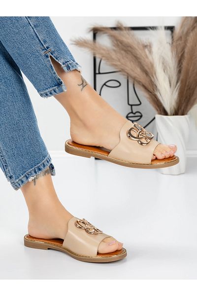 mei Women's Slippers with Low Sole 5PT3 Beige | Mei