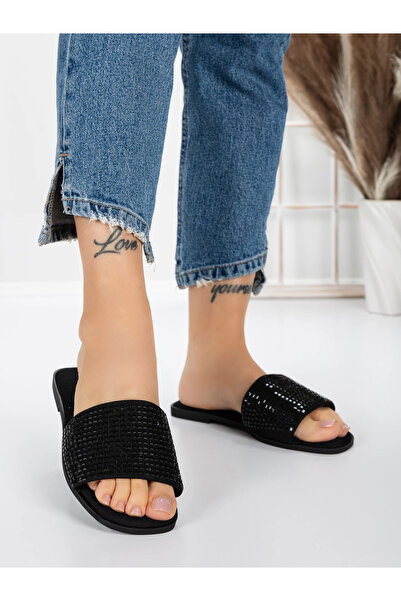 mei Women's Slippers with Low Sole 3AQ18 Black | Mei