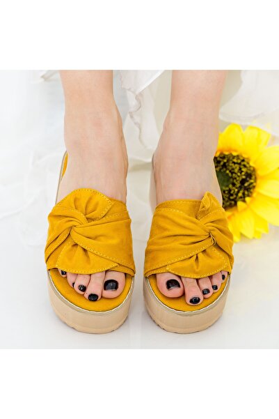 mei Women's Platform Slippers CZMY1 Yellow (C06|000) Mei
