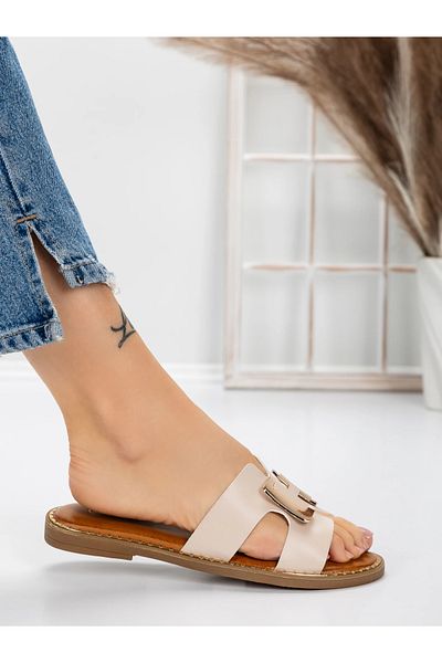 mei Women's Slippers with Low Sole 5PT2 Beige | Mei