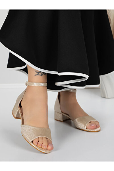 mei Γυναικεία Σανδάλια με Χοντρά Τακούνια 3HXS65 Χρυσά | Mei