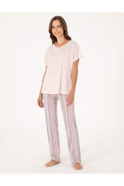 Pierre Cardin Σετ Πιτζάμες Πούδρα με Κοντά Μανίκια 50318967-VR042