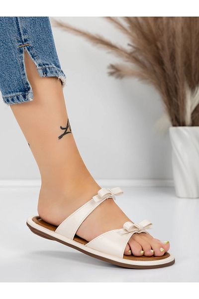 mei Women's Slippers with Low Sole J588-8 Beige | Mei