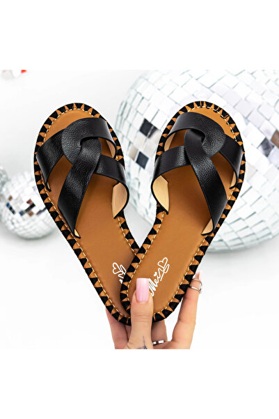 mei Women's Slippers with Low Sole 3BL2 Black | Mei