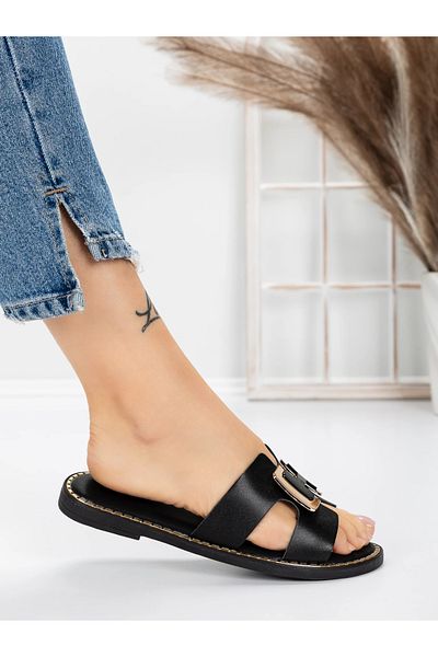 mei Women's Slippers with Low Sole 5PT2 Black | Mei