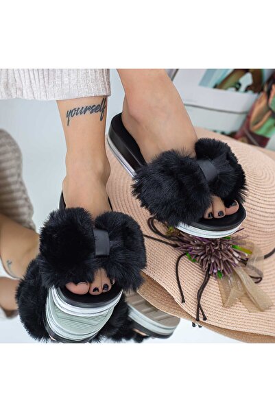 mei Women's Slippers WS213 Black (L60) Mei